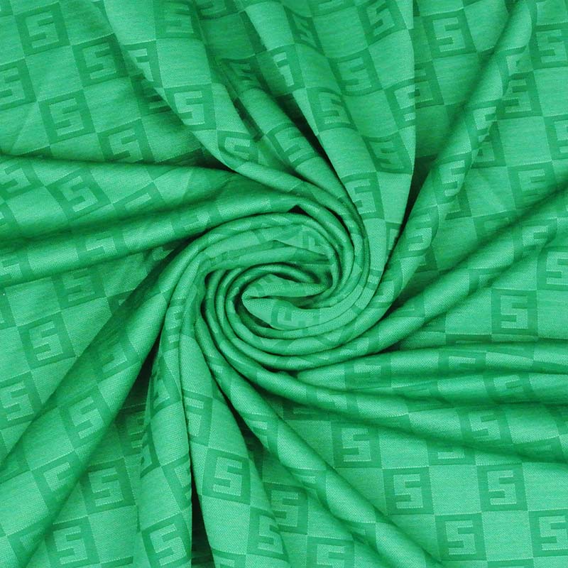 ‘s’ Checkerboard Jacquard Knitting Fabric