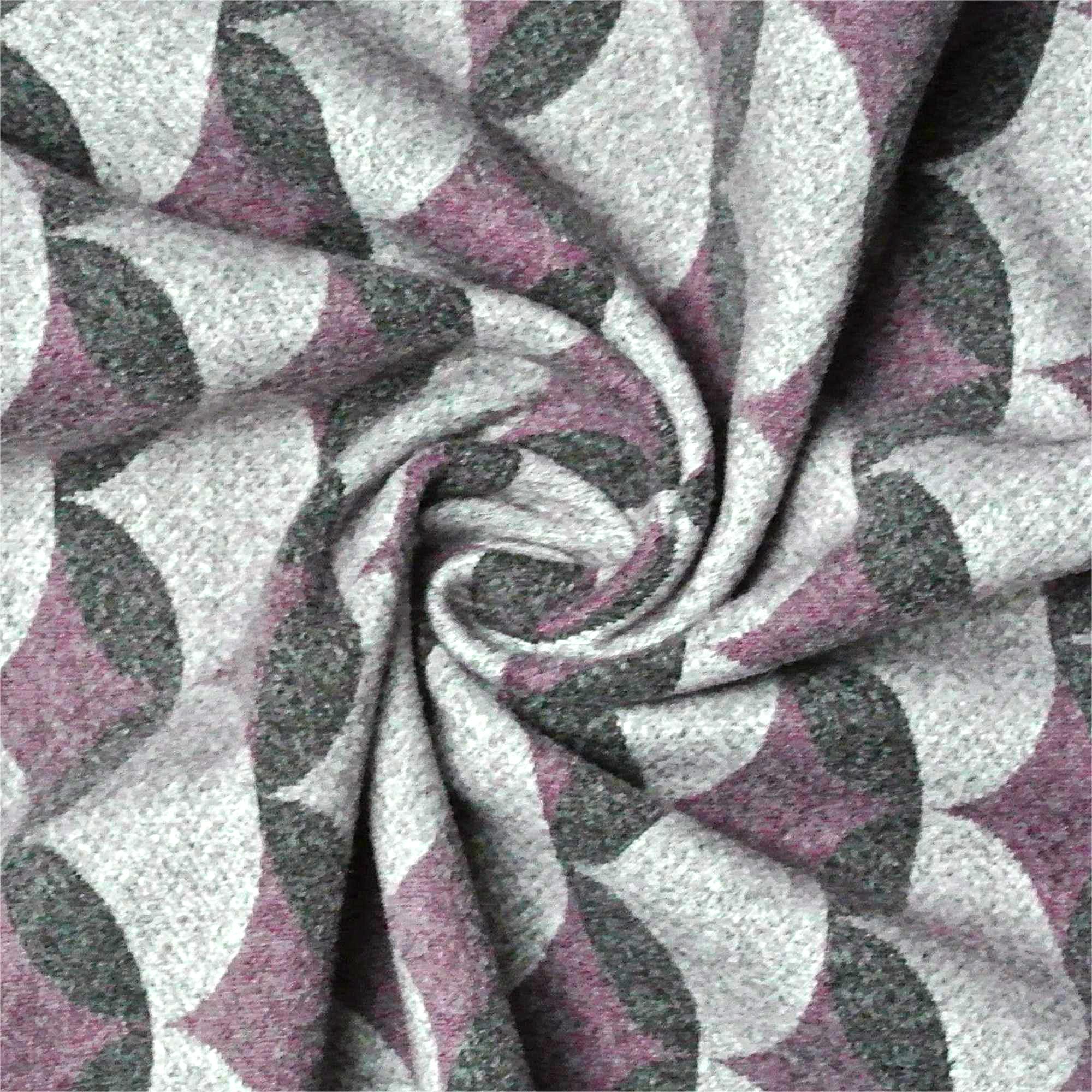 Large Ginkgo Leaf Pattern Jacquard Knitting Fabric