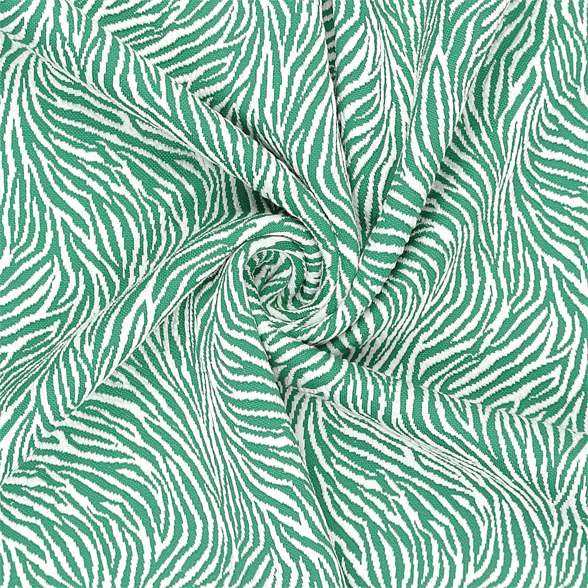 Zebra-stripe Foaming Jacquard Knitting Fabric